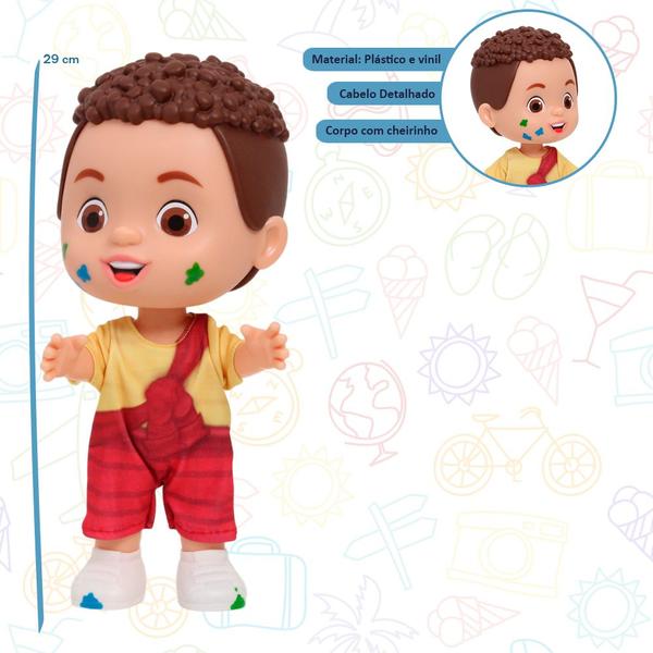 Boneco Cascão Coleção Vamos Brincar Divertido Desenho Mônica - Baby Brink Imagem de Boneco Cascão Coleção Vamos Brincar Divertido Desenho Mônica