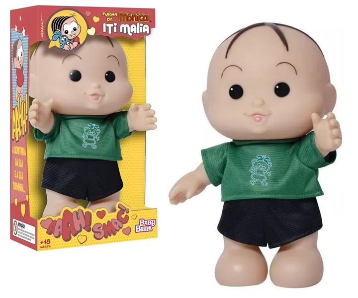 Imagem de Boneco Cebolinha Iti Malia Turma Da Mônica Brinquedo Baby Brink 18 meses +