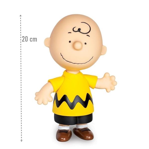 Imagem de Boneco Charlie Brown Vinil Macio Articulado Snoopy Peanuts - Líder Brinquedos