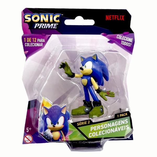 Imagem de Boneco Colecionável 6,5cm Sonic Prime - Sonic