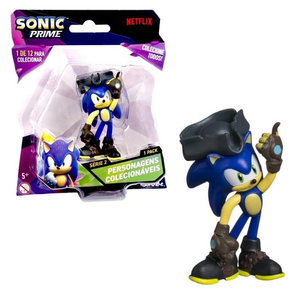 Imagem de Boneco Colecionável 6,5cm Sonic Prime - Sonic Pirata