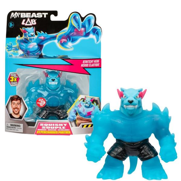 Imagem de Boneco Colecionável Elástico Goo Jit Zu MrBeast Lab - Pantera Hiper Carregada