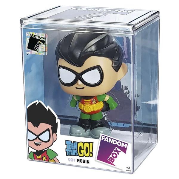 Imagem de Boneco Colecionável Fandom Box Expositor Robin Jovens Titãs