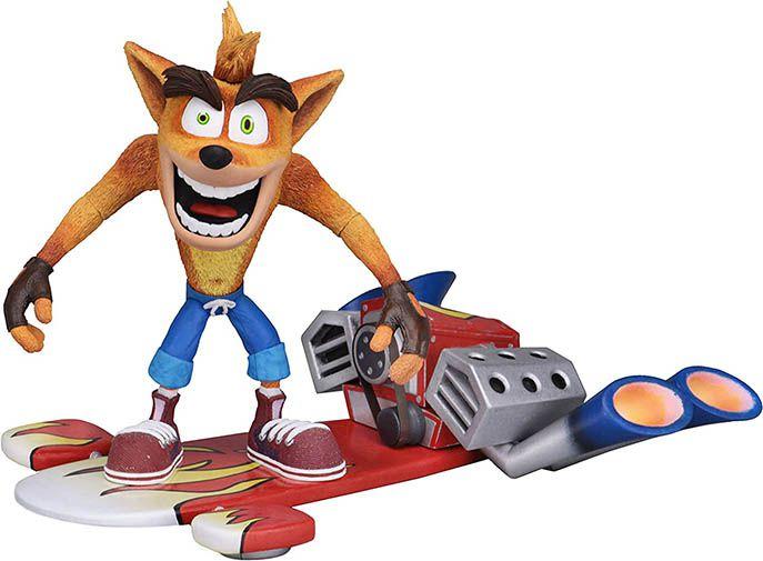 Imagem de Boneco Crash Bandicoot Deluxe com Jetboard Neca