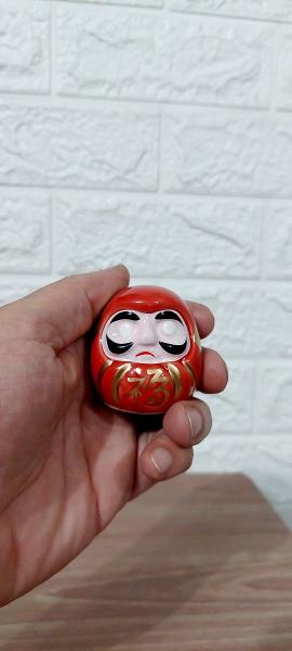 Imagem de Boneco Daruma Amuleto Da Sorte Buda Dharma 6CM Porcelana