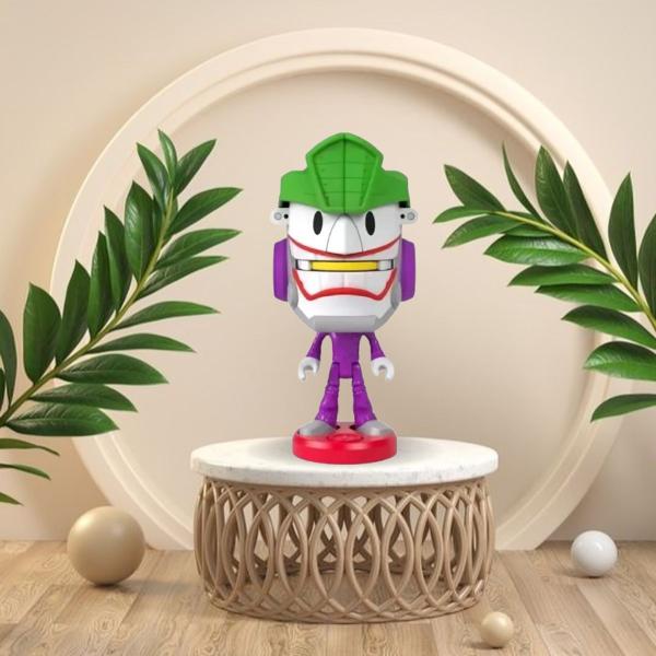 Imagem de Boneco Dc Head Shiftrs Joker e Laff Mobile HGX78 - Mattel 