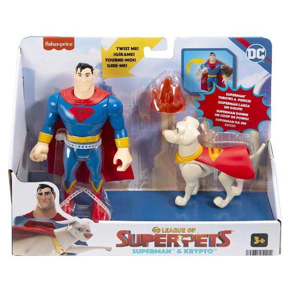 Imagem de Boneco DC Superpets Superman e Krypto HGL02