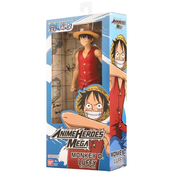 Boneco de ação ANIME HEROES MEGA One Piece Monkey D. Luffy 30cm