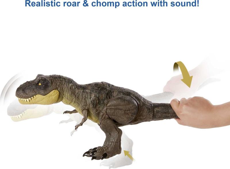 Imagem de Boneco de ação de brinquedo Mattel Jurassic World T Rex 21,6 cm