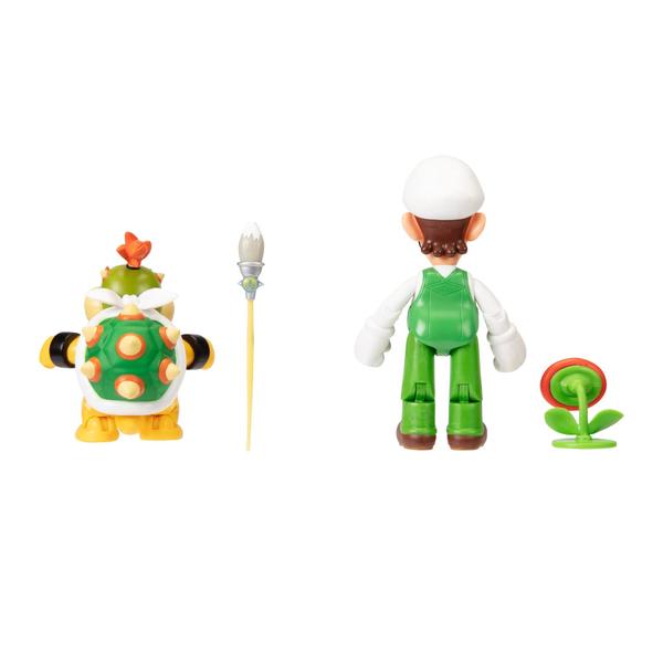 Imagem de Boneco de ação Super Mario Nintendo, pacote com 2 cm: Fire Luigi & Bowser Jr.