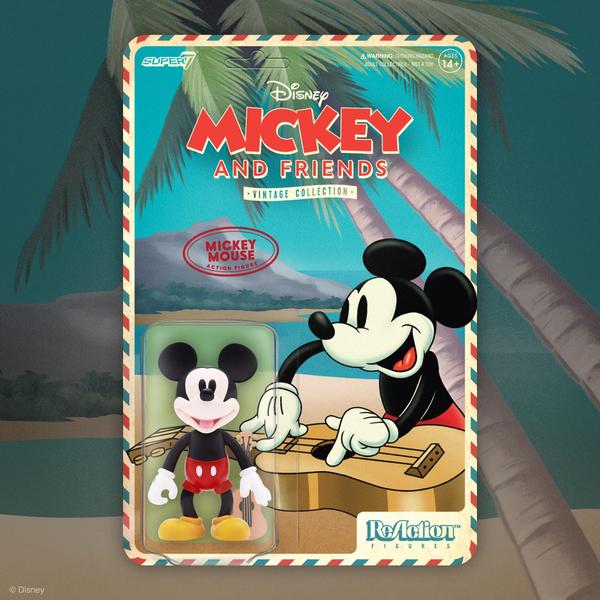 Imagem de Boneco de ação Super7 Disney Mickey Mouse 9,5 cm com acessório