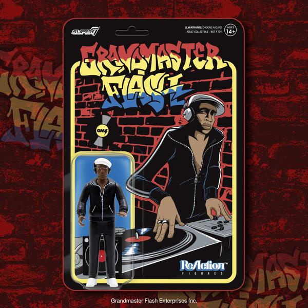 Imagem de Boneco de ação Super7 Grandmaster Flash de 9,5 cm com acessório