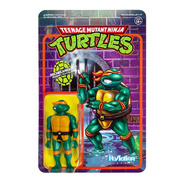 Imagem de Boneco de ação Super7 Teenage Mutant Ninja Turtles Michelangelo 9,5 cm