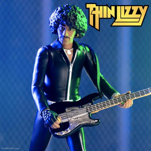 Imagem de Boneco de ação Super7 Thin Lizzy Phil Lynott em couro preto