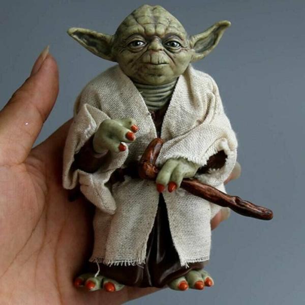 Imagem de Boneco de ação Wokex Star Wars Master Yoda Jedi 13 cm para crianças