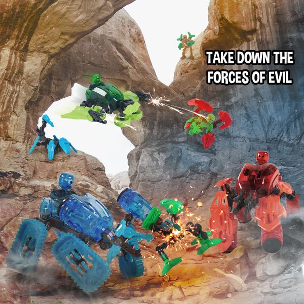 Boneco de ação Zing Klikbot Megabots Trailblazer Blue - Boneco