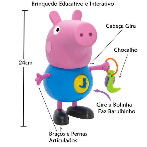 Imagem de Boneco de Atividades George da Peppa Pig Educativo Elka