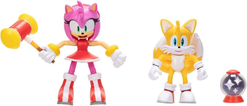 Imagem de Boneco de brinquedo Sonic The Hedgehog Sonic 4 Modern Tails & Amy