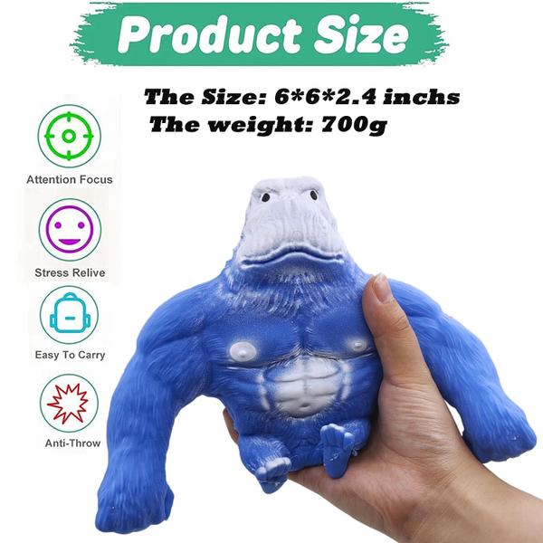 Imagem de Boneco de brinquedo Squishy Gorilla FULLYOOUPUP Stress Relief Blue