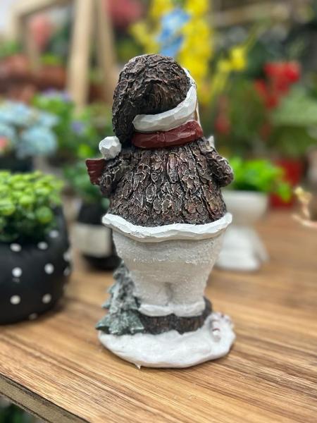 Imagem de Boneco de neve em resina Merry Christmas 19x16x32 cm