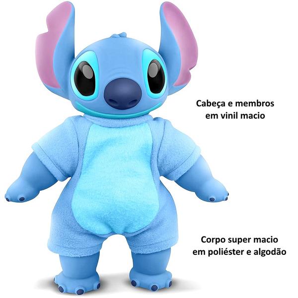 Imagem de Boneco de Pelúcia Lilo Stitch Original 33cm Premium de Tecido e Vinil Roma