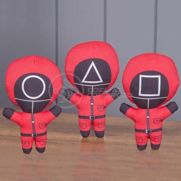 Boneco De Pelucia Squid Game Round 6 Vermelho 26Cm - TIKTOYS Imagem de Boneco De Pelucia Squid Game Round 6 Vermelho 26Cm