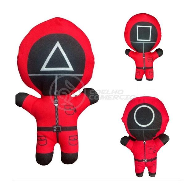 Boneco De Pelucia Squid Game Round 6 Vermelho 26Cm - TIKTOYS Imagem de Boneco De Pelucia Squid Game Round 6 Vermelho 26Cm