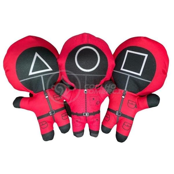 Boneco De Pelucia Squid Game Round 6 Vermelho 26Cm - TIKTOYS Imagem de Boneco De Pelucia Squid Game Round 6 Vermelho 26Cm