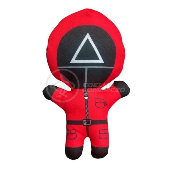 Imagem de Boneco De Pelucia Squid Game Round 6 Vermelho 26Cm Triangulo