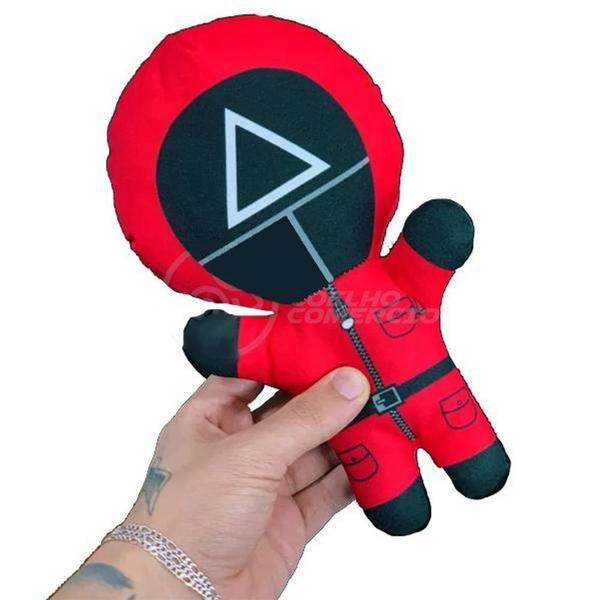 Imagem de Boneco De Pelucia Squid Game Round 6 Vermelho 26Cm Triangulo