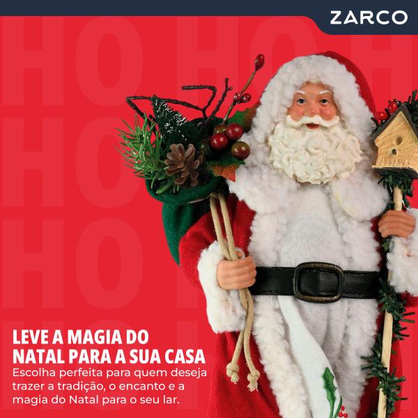 Imagem de Boneco Decoração Papai Noel Colection Alpino 30cm Natal Grande Decorativo Magizi