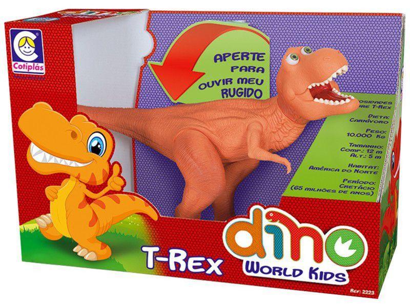 Imagem de Boneco Dino World Kids T-Rex 48cm - Cotiplás