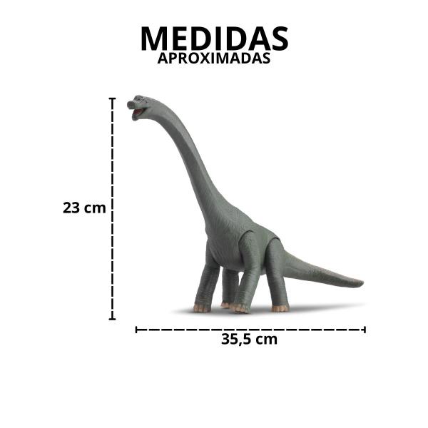 Imagem de Boneco Dinossauro Braquiossauro Articulado 35cm Brinquedo