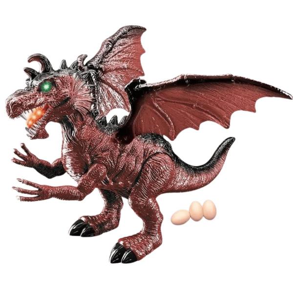 Imagem de Boneco Dinossauro Dragão Com Ovinhos Luz e Som Dm Toys