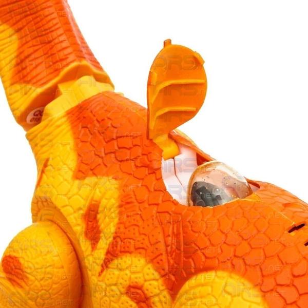 Imagem de Boneco Dinossauro Reptil Eletrônico Projetor Emite Sons e Luzes Anda e Bota Ovos