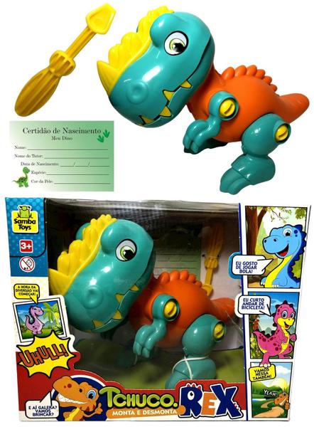 Imagem de Boneco Dinossauro Tchuco Rex Monta Desmonta Educativo - Samba Toys