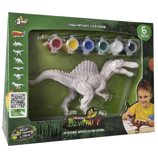 Boneco Dinossauros De Brinquedo Infantil Para Pintar Colorir - Zoop Toys Imagem de Boneco Dinossauros De Brinquedo Infantil Para Pintar Colorir - Zoop Toys