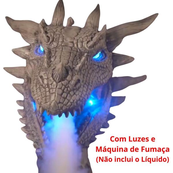 Imagem de Boneco Dragão Zor Com Som Luz Movimento e Fumaça - 210cm