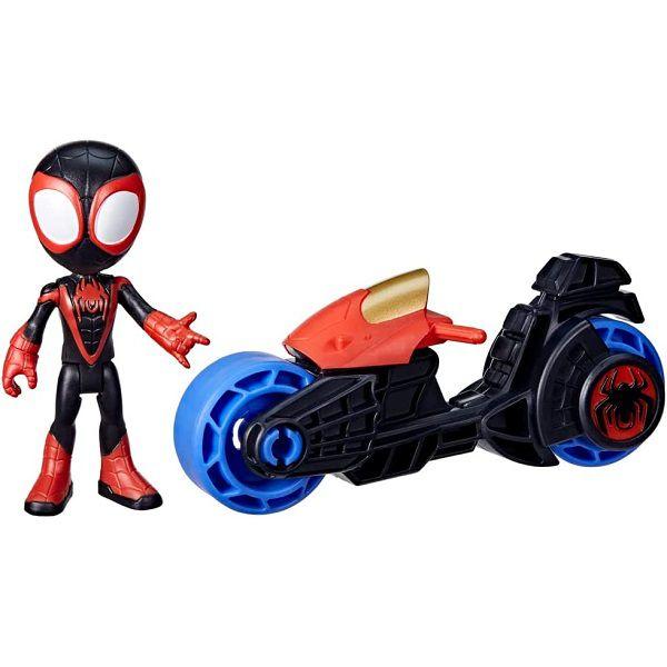 Imagem de Boneco e Moto Miles Morales Marvel Spidey Amazing Frieds Hasbro F7460