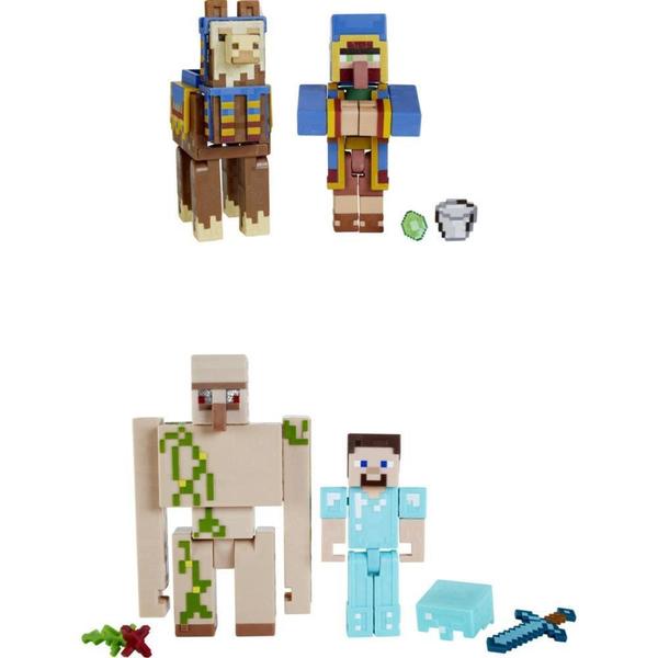 Imagem de Boneco e Personagem Minecraft 2-PACK FIG. 8CM (S)