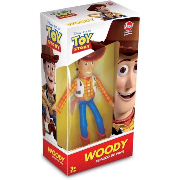 Boneco e Personagem TOY STORY Woody Vinil 19CM - Lider Imagem de Boneco e Personagem TOY STORY Woody Vinil 19CM