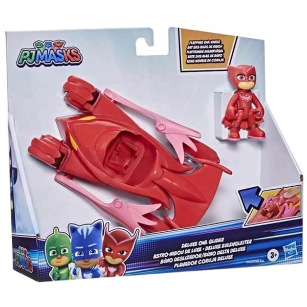 Imagem de Boneco e Veiculo Planador 2x1 Pj Masks Coruja Deluxe Hasbro