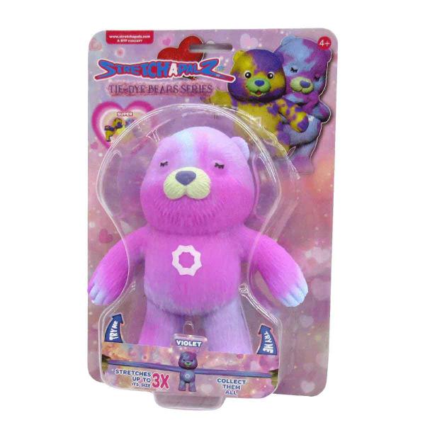 Imagem de Boneco Elástico Urso Tie-Dye Violet de 12cm - Stretchapalz