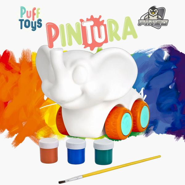 Imagem de Boneco elefante para pintar colorir carro carrinho animal