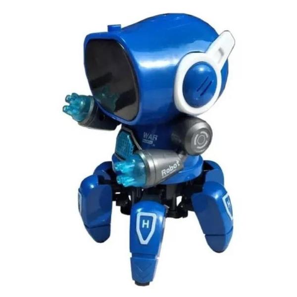 Imagem de Boneco Eletrônico Robô Aranha Com Luz E Som Brinquedo Pilha