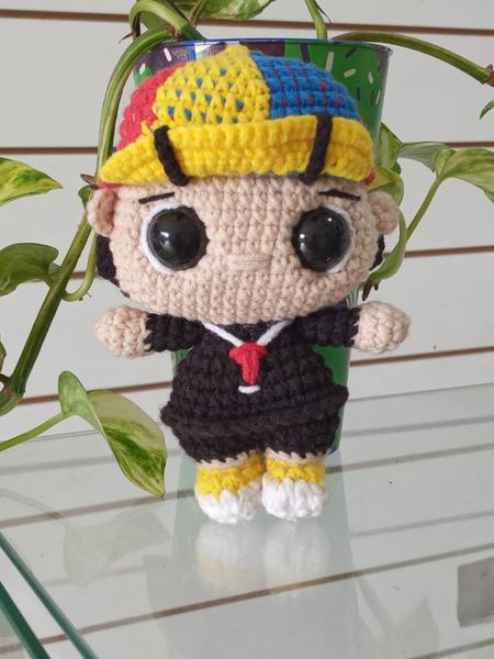 Imagem de Boneco em crochê amigurumi, personagem kiko