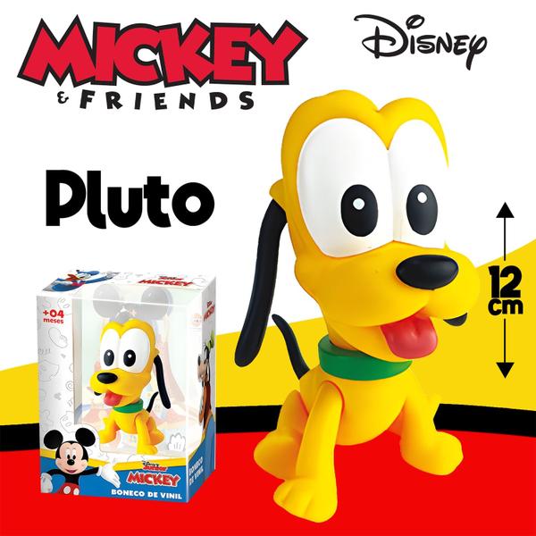 Imagem de Boneco Em Vinil Pluto Mickey Mouse E Amigos Disney 12 cm - Líder Brinquedos