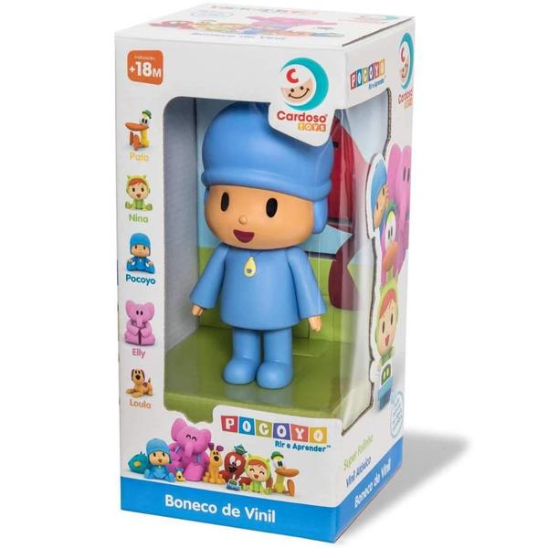 Imagem de Boneco Em Vinil Pocoyo Desenho animado Pocoyo 15cm - Cardoso Toys