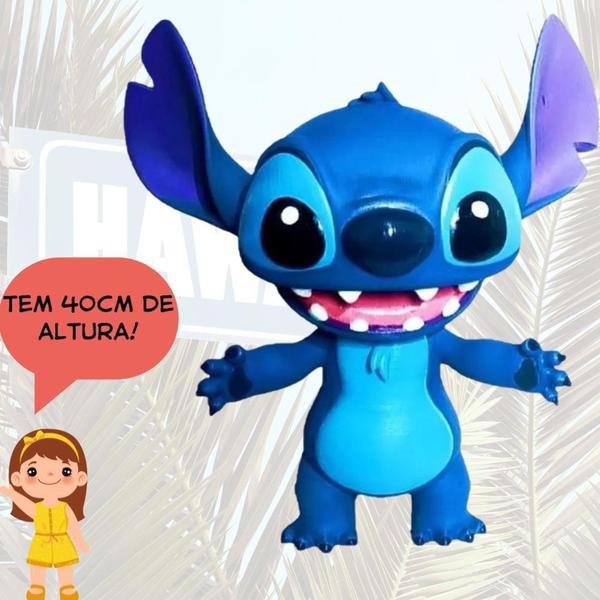 Imagem de Boneco Figura Articulada Stitch Gigante 40cm Divertido - Mimo Toys