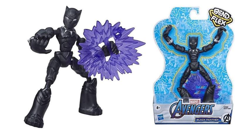 Imagem de Boneco Figura Avenger Pantera Negra Bend & Flex E7868 Hasbro